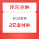 京东PLUS金融特权，页面可领2元支付券/1元还款券