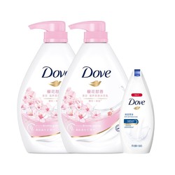 Dove 多芬 樱花甜香滋养美肤沐浴露 1kg*2+190ml 