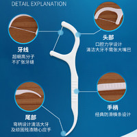 宜齿洁 超细牙线家庭装牙线棒随身便携 50支