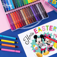 Disney 迪士尼 可水洗水彩笔12色 幼儿园粗三角杆绘画笔 儿童画画笔 小学生涂鸦彩色笔 米奇系列  Z7116