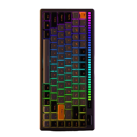 A84pro客制化机械键盘 三模键盘 拾音律动 天空轴V3 沉石金 RGB
