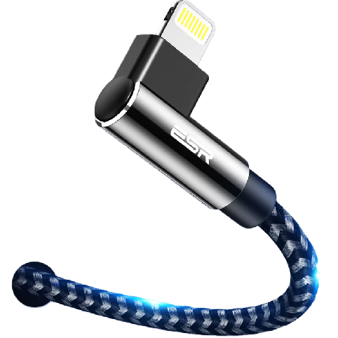 ESR 亿色 MFi认证  USB-A转Lightning 2.4A 数据线 编织 1.0m 黑色