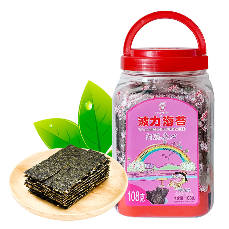 POLI 波力食品 虾脆夹心海苔 108g