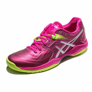 ASICS 亚瑟士 Blast Ff 女子羽毛球鞋 1072A001-706 粉色/银色 40.5