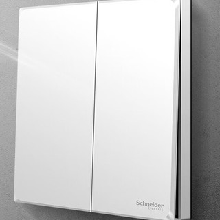 Schneider Electric 施耐德电气 皓呈系列 A3T32L1_WE_C1 双开单控开关 奶油白