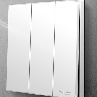 Schneider Electric 施耐德电气 皓呈系列 A3T33L1_WE_C1 三开单控开关 奶油白