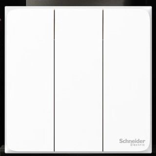 Schneider Electric 施耐德电气 皓呈系列 A3T33L1_WE_C1 三开单控开关 奶油白