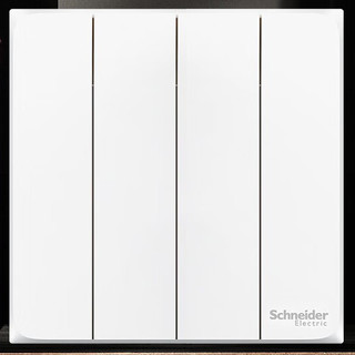 Schneider Electric 施耐德电气 皓呈系列 A3T34L2_WE_C1 四开双控开关 奶油白