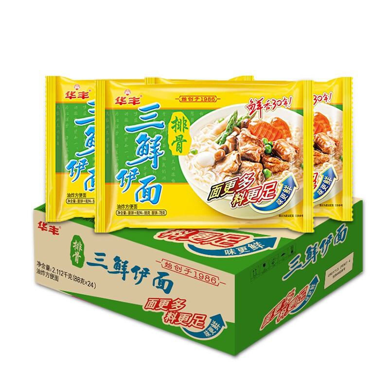 华丰 三鲜伊面 排骨味