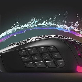 Steelseries 赛睿 Aerox 9 Wireless 2.4G蓝牙 多模无线鼠标 20000DPI RGB 黑色