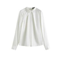 FANSILANEN 范思蓝恩 黑标系列 女士长袖衬衫 22FS3295 珍珠白 XL