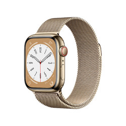Apple 苹果 Watch Series 8 智能手表 41mm GPS+蜂窝网络款 金色不锈钢表壳