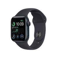 Apple 苹果 Watch SE 2022款 智能手表 40mm GPS款 午夜色不锈钢表壳 午夜色运动型表带