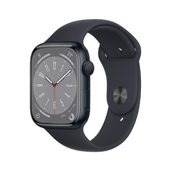 Apple 苹果 Watch Series 8 GPS款 智能手表 45mm 午夜色铝金属表壳 午夜色