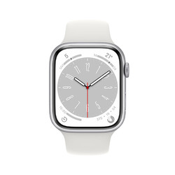 Apple 苹果 Watch Series 8 智能手表 45mm GPS款 银色铝金属表壳