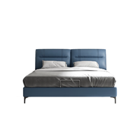 Sleemon 喜临门 尼克+光年护脊 牛皮软包床+床垫 宝石蓝 180*200cm