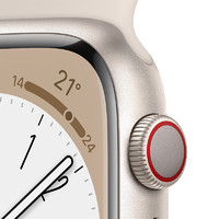 移动专享：Apple 苹果 Watch Series 8 智能手表 45mm GPS+蜂窝网络款 星光色铝金属表壳 星光色运动型表带