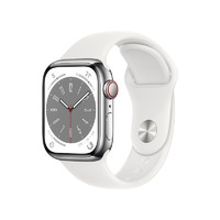 Apple 苹果 Watch Series 8 智能手表 41mm 蜂窝网络款 银色不锈钢表壳