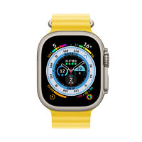 Apple 苹果 Watch Ultra 智能手表 49mm GPS+蜂窝网络款 钛金属原色表壳 黄色海洋表带（GPS、血氧、ECG）