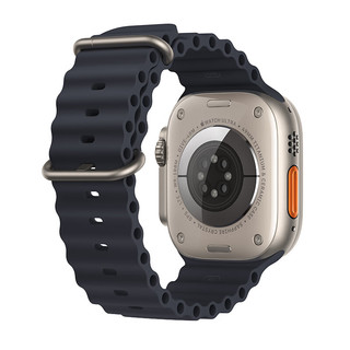 Apple 苹果 Watch Ultra 智能手表 49mm GPS+蜂窝网络款 钛金属原色表壳 午夜色海洋表带（GPS、血氧、ECG）