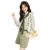 La Chapelle 拉夏贝尔 女士长袖衬衫 3F2C1197 绿色 M