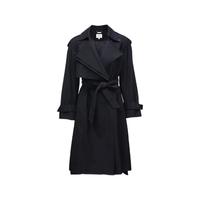 VERO MODA 女士中长款风衣 322121028 黑色 L