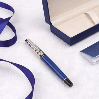 WATERMAN 威迪文 钢笔 EXPERT权威系列 海洋蓝白夹 F尖 单支礼盒装
