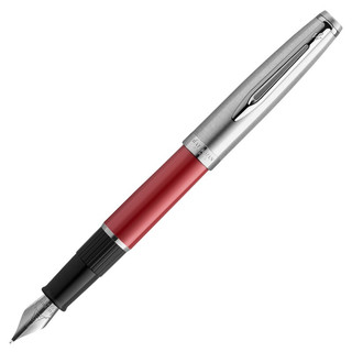 WATERMAN 威迪文 钢笔 EMBLÈME艾徽系列 活力红白夹 F尖 单支装
