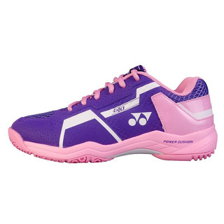尤尼克斯YONEX羽毛球鞋舒适减震动力垫比赛训练男女运动鞋SHB-ELSZWEX-366藏青/冰蓝37码 紫/粉红 37