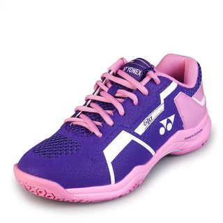 尤尼克斯YONEX羽毛球鞋舒适减震动力垫比赛训练男女运动鞋SHB-ELSZWEX-366藏青/冰蓝37码 紫/粉红 38