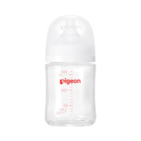 Pigeon 贝亲 自然实感第3代系列 婴儿玻璃奶瓶 160ml S号