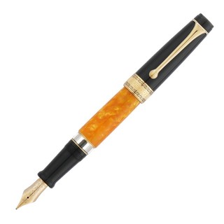 AURORA 奥罗拉 钢笔 Optima系列 AR-996-LGIE 黑帽橙杆金夹 F尖 单支礼盒装