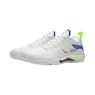 LI-NING 李宁 鹘鹰 5 中性羽毛球鞋 AYAS026-1 标准白/晶蓝色 38