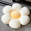 达克鸭 花朵抱枕太阳花白色花瓣黄芯 直径55厘米