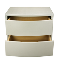 DeRUCCI 慕思 ACQ2-006 双层皮艺床头柜 米黄色 50.5*46*39cm