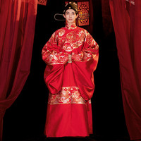 如夢霓裳 明制汉服 长相思 男士圆领袍汉服 红色 175