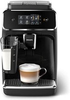 PHILIPS 飞利浦 2200系列 全自动咖啡机 EP2232/40，3种特色咖啡饮品制备(LatteGo 奶泡系统)，哑光黑/拉丝黑
