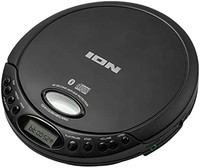 ION Audio CD GO - 带有耳机和蓝牙连接的复古便携式 CD 播放器，可流式传输到任何蓝牙扬声器或蓝牙耳机