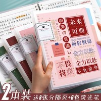 白金丽人 活页本a5可拆卸小清新本子创意少女心日记本A4记事本b5笔记本文具