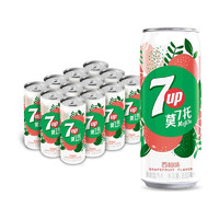 PLUS会员：7-Up 七喜 西柚味 汽水 碳酸饮料 330ml*12罐