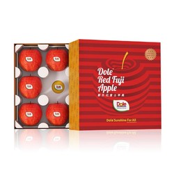 Dole 都乐 山东富士全红苹果礼盒 8粒装约4斤 甜脆多汁 都乐苹实力