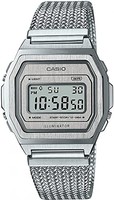 CASIO 卡西欧 男士手表 A1000MA-7EF, 银,