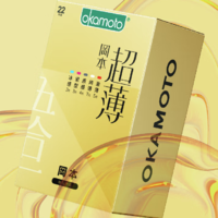 520心动礼：OKAMOTO 冈本 鎏金礼盒 22片（四合一套装*14+skin纯*3+激薄*5）