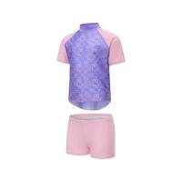 SPEEDO 速比涛 8140468177 女童短袖分体泳衣 紫色/粉色 2岁