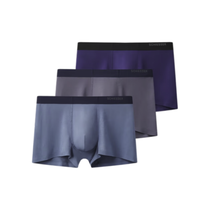 SCHIESSER 舒雅 男士平角内裤套装 E5-19896T 3条装(蓝灰+深灰+宝蓝) XL