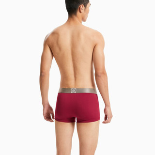 卡尔文·克莱 Calvin Klein 炫光引力带系列 男士平角内裤 NB2540-XJU 暗红色 XL