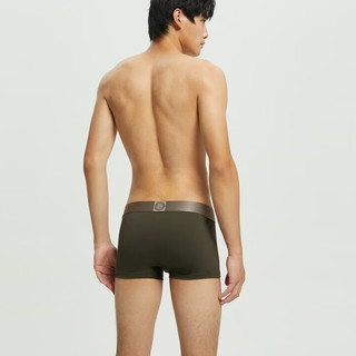 卡尔文·克莱 Calvin Klein 炫光引力带系列 男士平角内裤 NB2540-FBU 深绿色 S