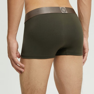 卡尔文·克莱 Calvin Klein 炫光引力带系列 男士平角内裤 NB2540-FBU 深绿色 XL