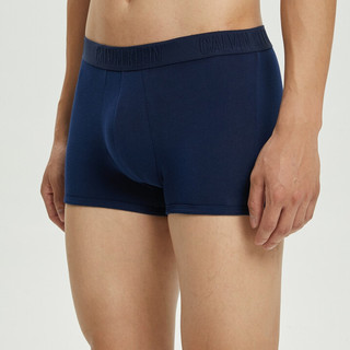 卡尔文·克莱 Calvin Klein 男士平角内裤套装 NP2049O 2条装(深蓝色+蓝色) S