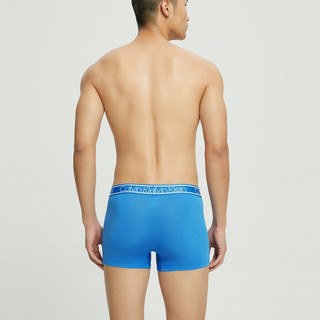 卡尔文·克莱 Calvin Klein 男士平角内裤套装 NP2261O 3条装(深蓝+蓝+红) M